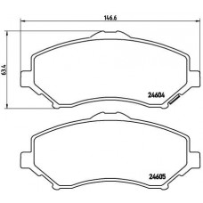 P 11 022 BREMBO Комплект гальмівних колодок дисковий гальм