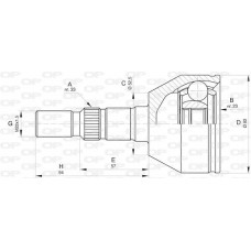 CVJ5826.10 OPEN PARTS Шарнирный комплект, Привідний вал