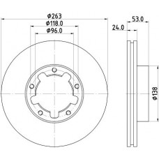 8DD 355 115-221 HELLA Гальмівний диск