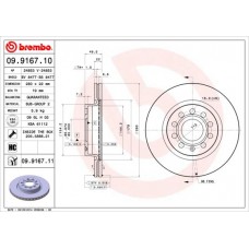 09.9167.11 BREMBO Гальмівний диск