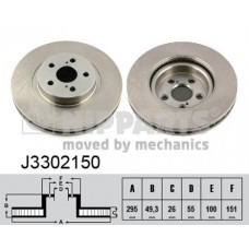 J3302150 NIPPARTS Гальмівний диск