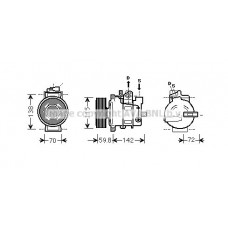 AIK343 AVA QUALITY COOLING Компресор кондиціонера