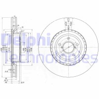 BG3818 DELPHI Гальмівний диск