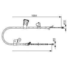 1 987 482 219 BOSCH Тросик, cтояночный тормоз