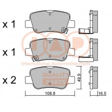 704-17203P IAP QUALITY PARTS Комплект гальмівних колодок дисковий гальм