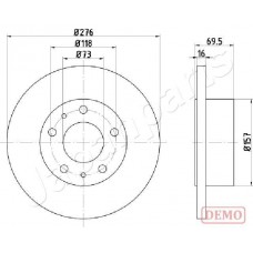 DP-0223C JAPANPARTS Гальмівний диск
