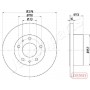 DP-0223C JAPANPARTS Гальмівний диск