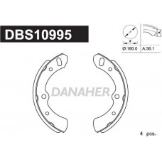 DBS10995 DANAHER Комплект гальмівних колодок