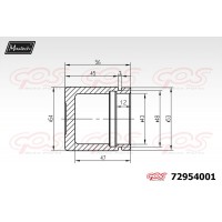 72954001 MAXTECH Поршень корпус скоби гальма