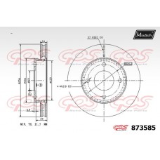 873585 MAXTECH Гальмівний диск
