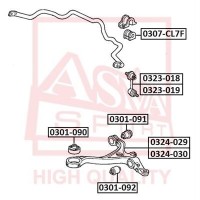0324-029 ASVA Ричаг незалежної підвіски колеса, подвеска колеса