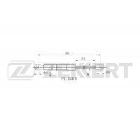 GF-1611 ZEKKERT Газова пружина кришка багажника