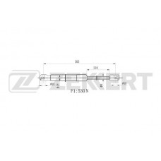 GF-1611 ZEKKERT Газова пружина кришка багажника