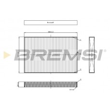 FC0495 BREMSI Фільтр повітря у внутрішньому просторі