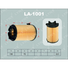 Повітряний фільтр LYNXauto LA-1001