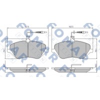 FO 934981 FOMAR Friction Комплект гальмівних колодок дисковий гальм