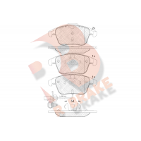 RB1864 R BRAKE Комплект гальмівних колодок дисковий гальм