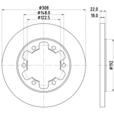 MDC2698 MINTEX Гальмівний диск