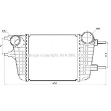 DN4485 AVA QUALITY COOLING Интеркулер