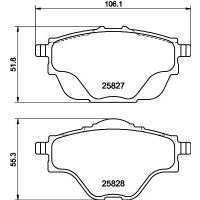 MDB3402 MINTEX Комплект гальмівних колодок дисковий гальм