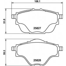 MDB3402 MINTEX Комплект гальмівних колодок дисковий гальм