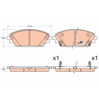 GDB3592 TRW Комплект гальмівних колодок дисковий гальм