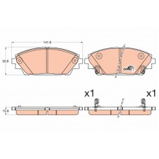 GDB3592 TRW Комплект гальмівних колодок дисковий гальм