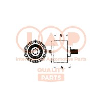 127-21056E IAP QUALITY PARTS Натяжний ролик ремінь ГРМ