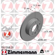150.1268.20 ZIMMERMANN Гальмівний диск