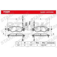 SKBP-0011090 Stark Комплект гальмівних колодок дисковий гальм