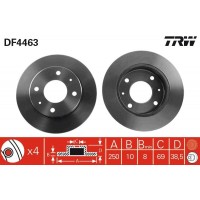 DF4463 TRW Гальмівний диск