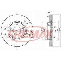 BD-2878 FREMAX Гальмівний диск