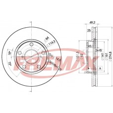 BD-2878 FREMAX Гальмівний диск