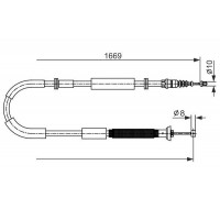 1 987 482 588 BOSCH Тросик, cтояночный тормоз