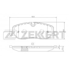BS-1963 ZEKKERT Комплект гальмівних колодок дисковий гальм