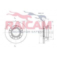 RD00278 RAICAM Гальмівний диск