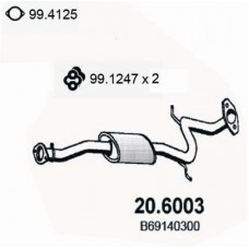 20.6003 ASSO Середній глушник вихлопних газів