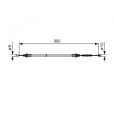 1 987 477 751 BOSCH Тросик, cтояночный тормоз