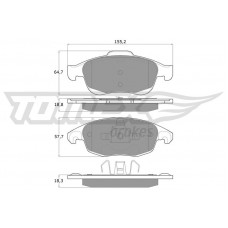 TX 14-84 TOMEX Brakes Комплект гальмівних колодок дисковий гальм