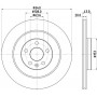 8DD 355 132-071 HELLA PAGID Гальмівний диск