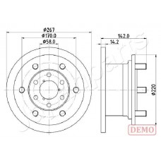 DI-0254C JAPANPARTS Гальмівний диск