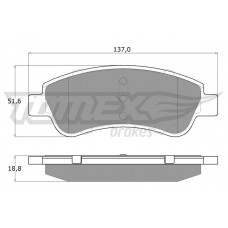 TX 13-27 TOMEX Brakes Комплект гальмівних колодок дисковий гальм