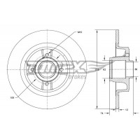 TX 73-581 TOMEX Brakes Гальмівний диск