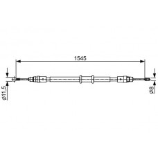 1 987 482 551 BOSCH Тросик, cтояночный тормоз