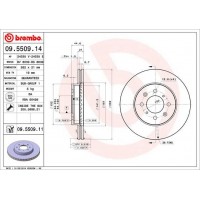 09.5509.11 BREMBO Гальмівний диск