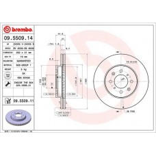 09.5509.11 BREMBO Гальмівний диск