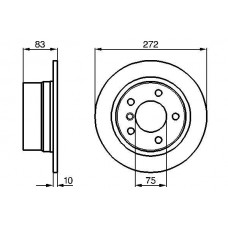 0 986 478 439 BOSCH Гальмівний диск