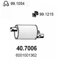 40.7006 ASSO Глушник вихлопних газів кінцевий
