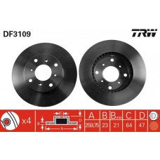 DF3109 TRW Гальмівний диск