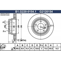 B1.G220-0154.1 GALFER Гальмівний диск